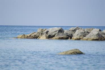 rocks in shallow water