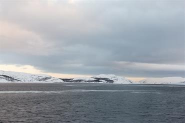 Barents Sea with snowy peaks